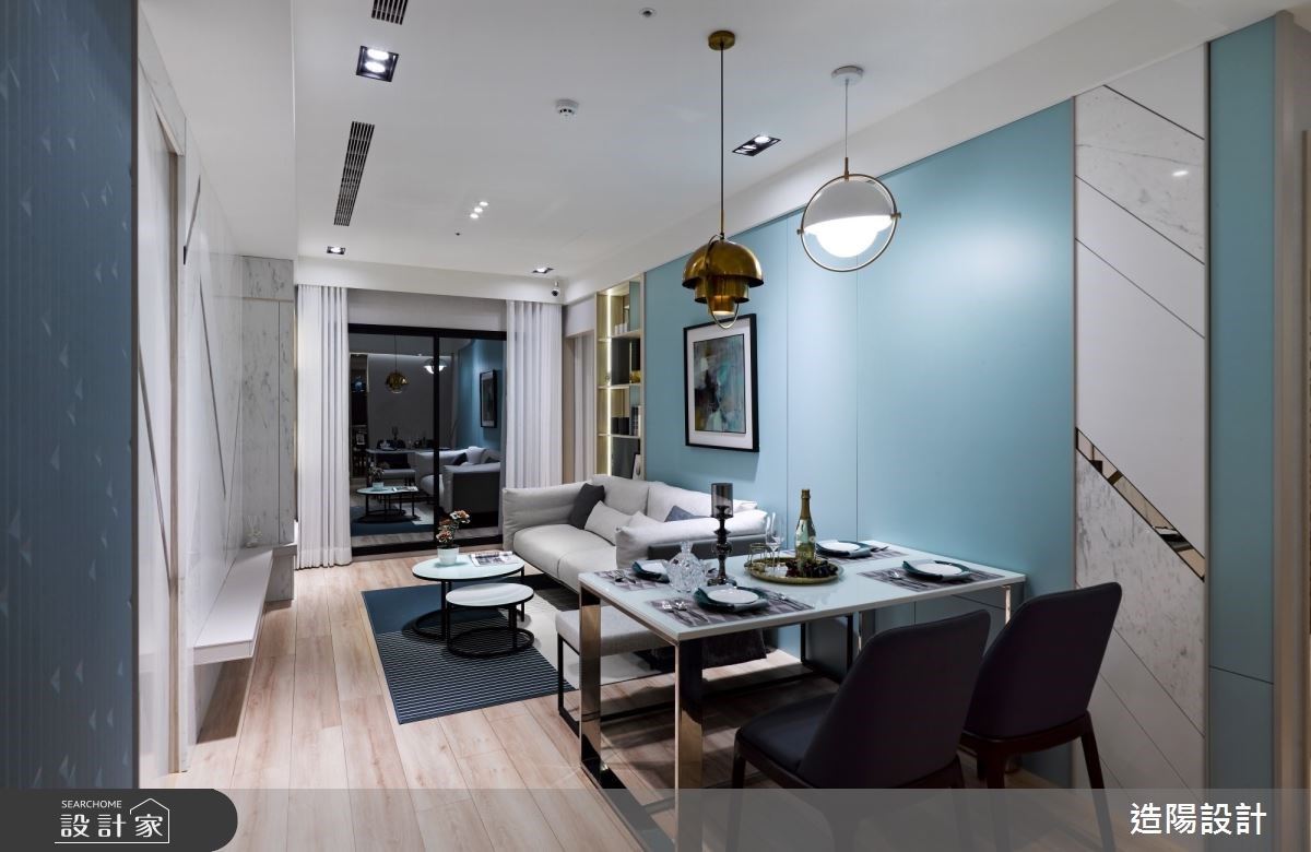 純白與馬卡龍藍的清新印象！機能與時尚感交織的甜蜜新婚宅