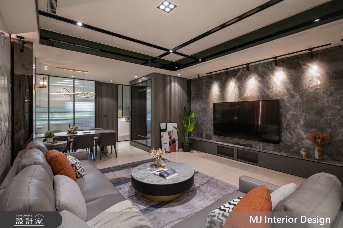 打造一家五口最愛透天宅！掌握石材、鏡面與玻璃材質，蘊藏低調奢華質感設計