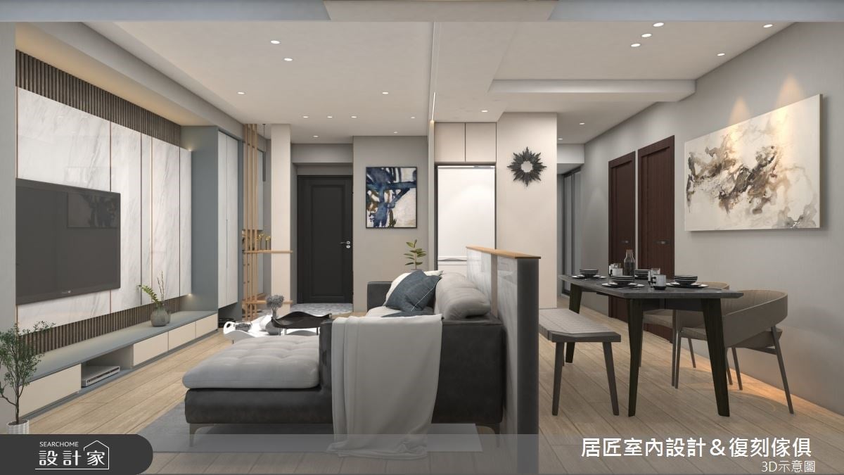 玫瑰金鍍鈦、大理石紋與茶鏡！輕奢現代風居家，還有超美莫蘭迪色寢室