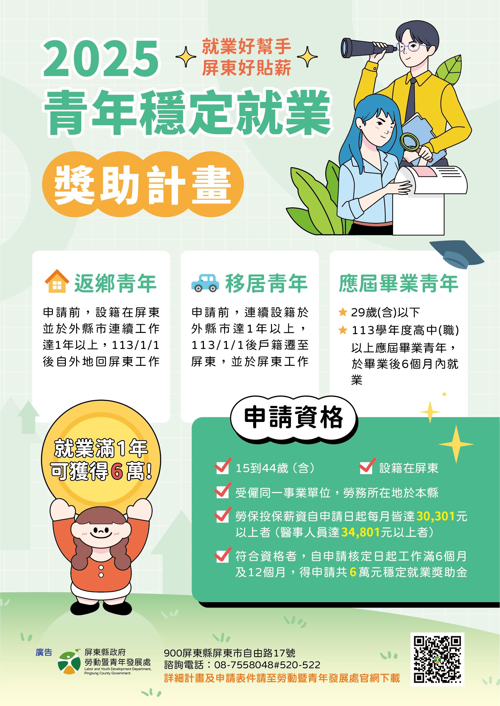 年輕人快申請！「這縣市」推就業補助 最高可領6萬