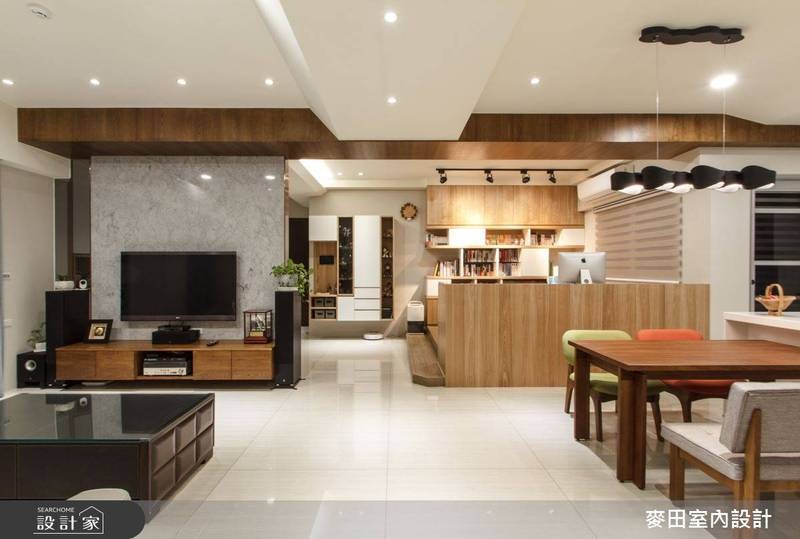 打造木質感開放式空間！透過動線凝聚家人向心力