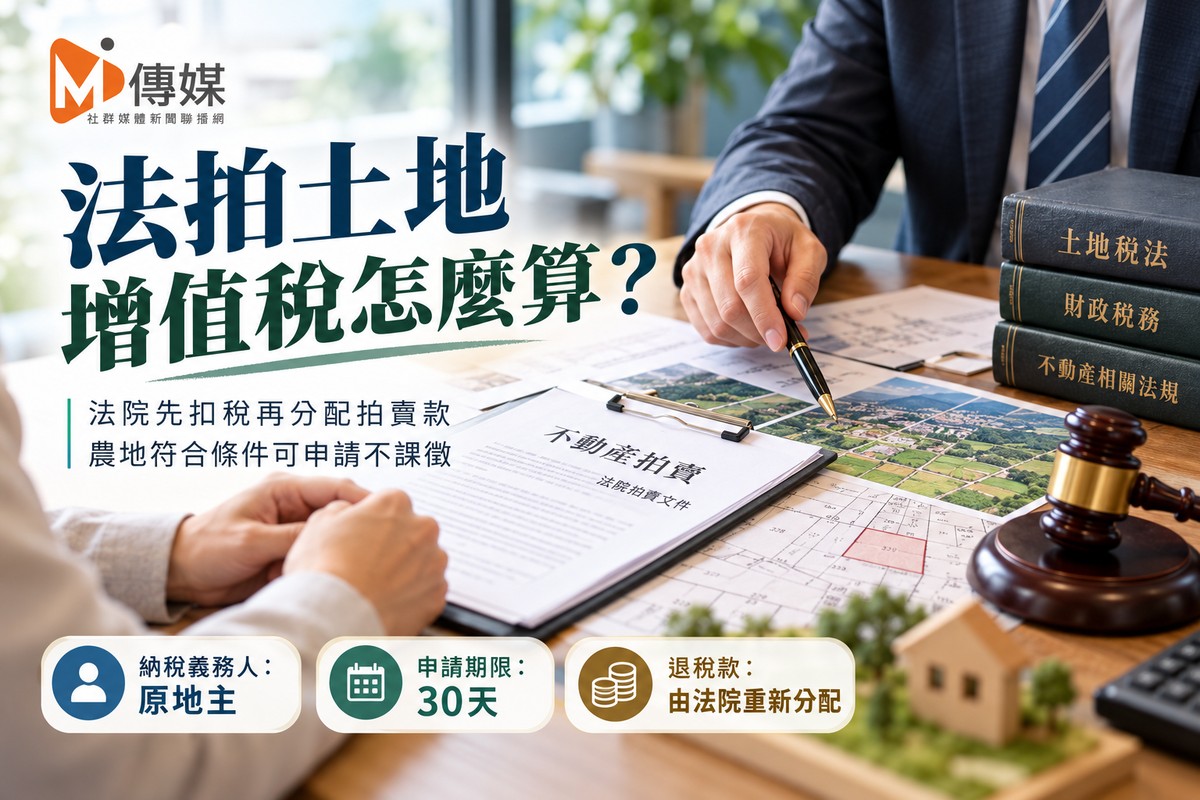 法拍土地增值稅由誰繳！法院先扣...