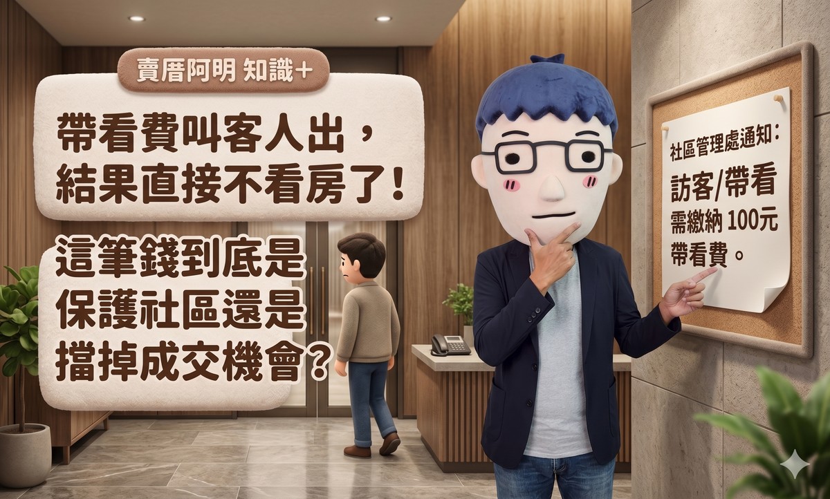 帶看費叫客人出，結果直接不看房了！這筆錢到底是保護社區還是擋掉成交...