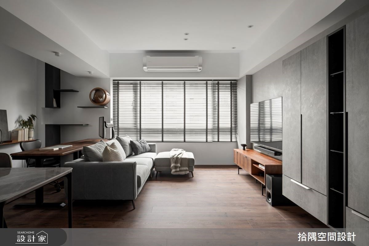 質樸水泥灰、深木色的中性魅力！老屋翻新混搭宅，釋出一房大大提升機能性