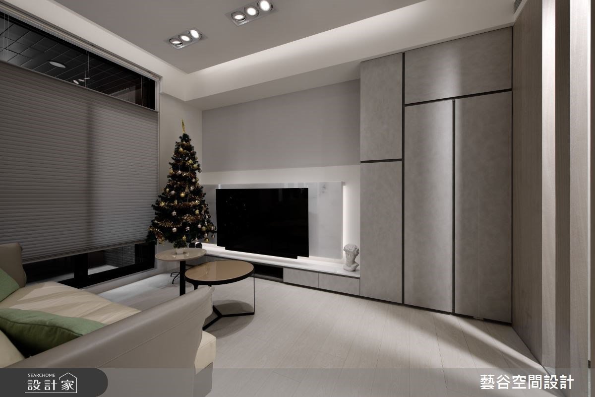 游刃有餘的簡約黑白灰！18坪混搭風小宅，複層設計讓書房、多功能區應運而生