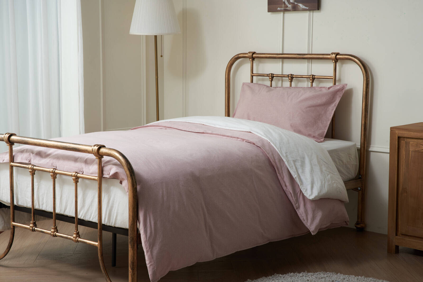 圖/格洛里亞復古工業風3.5尺鐵床架