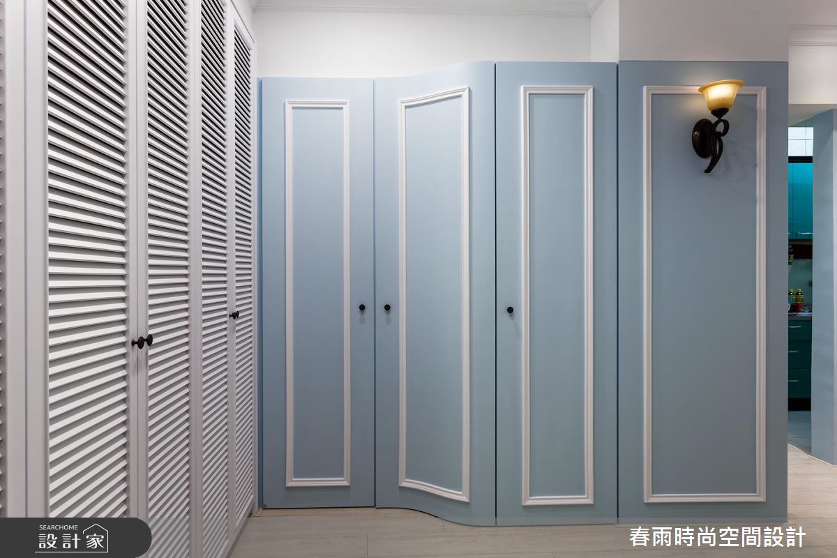 用超溫柔 baby blue  打造母女倆的 21 坪鄉村風天地