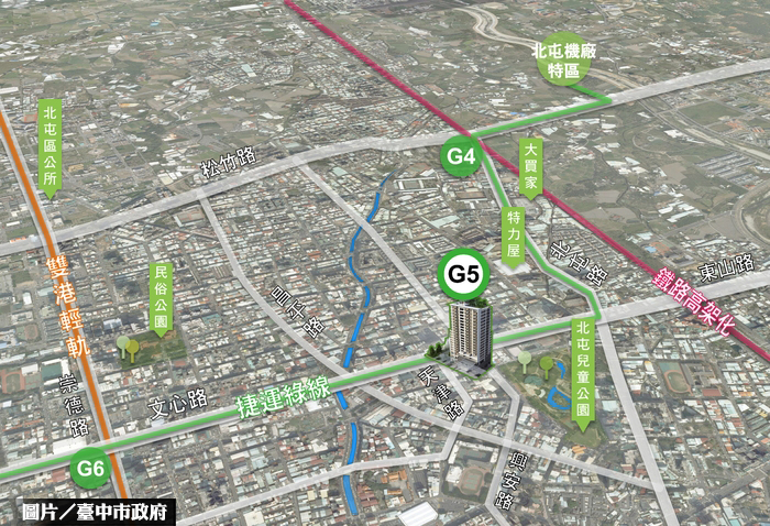 北屯得天獨厚  台中市：G5將成新門戶