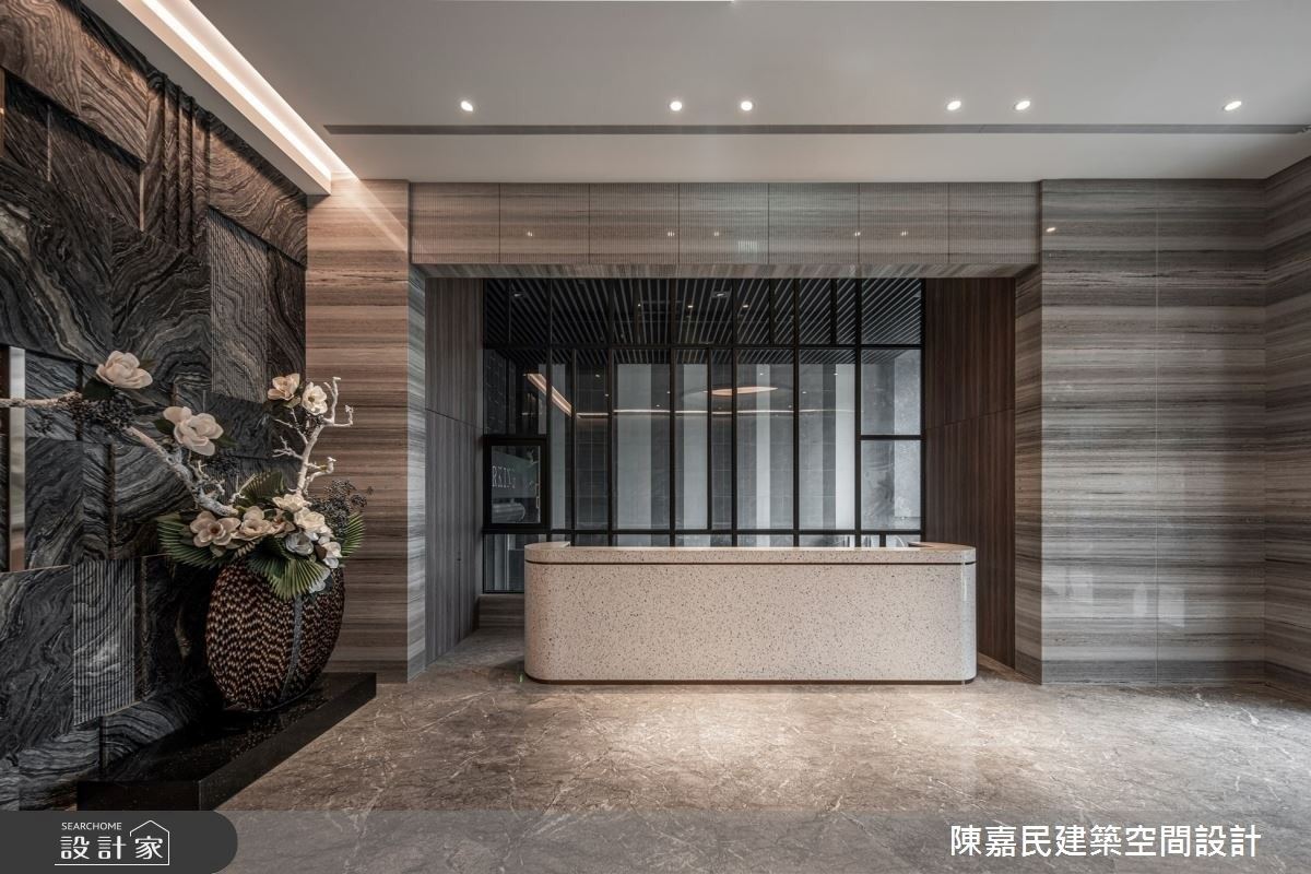 石紋、鍍鈦、光源、弧形，交織低調奢華的混搭風公設