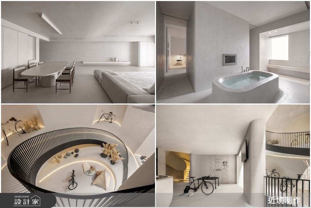 自行車駛入室、看不到看得到的留白衍生，滿足極致需求的夢幻宅邸！
