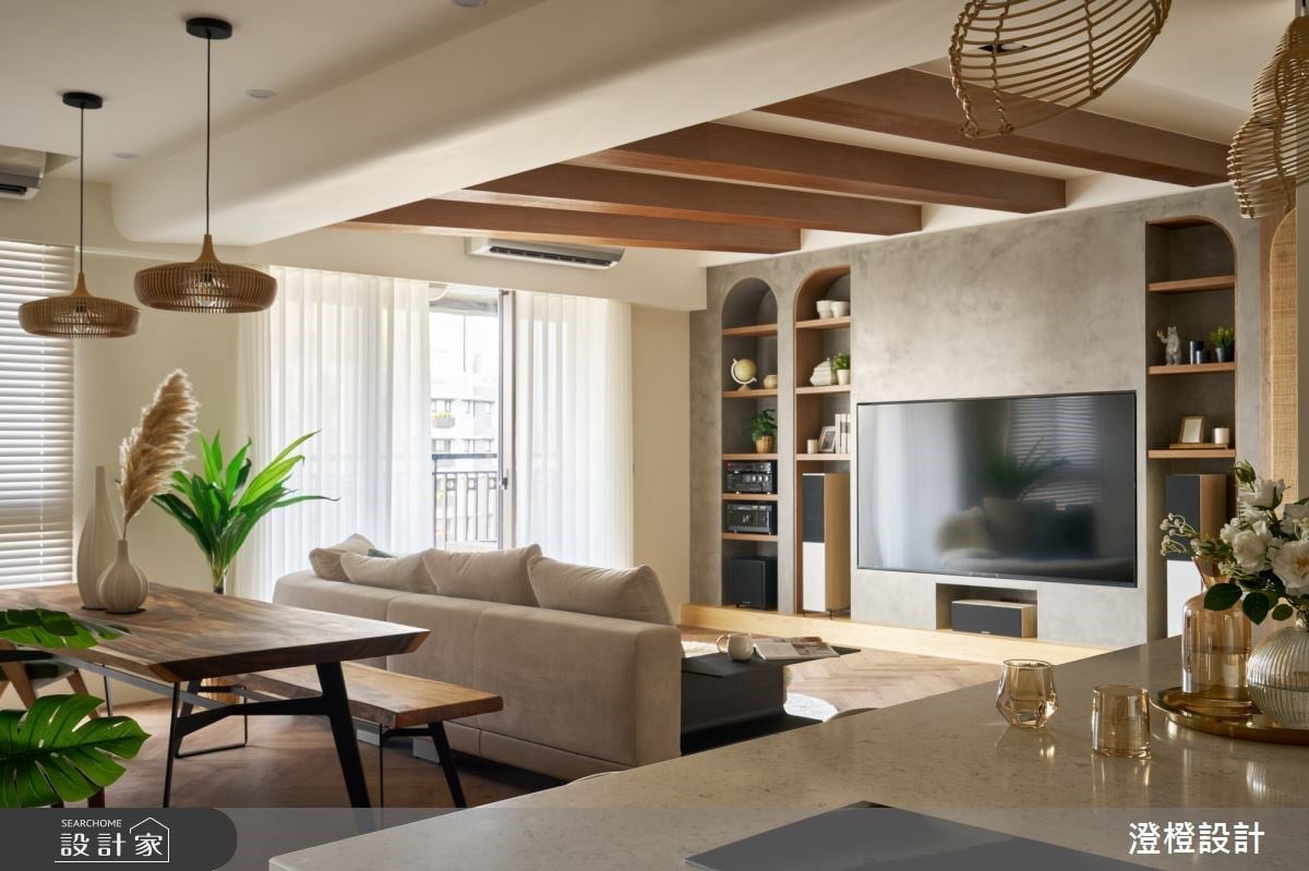 三代同堂同鄰不同戶！藤編、木樑和珪藻土等自然材質建構長輩度假退休宅...