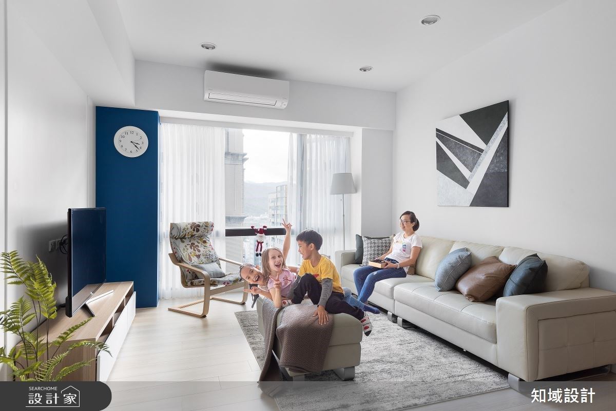 26坪中古屋大變身！開放廚房與幾何色塊擦亮北歐風親子宅