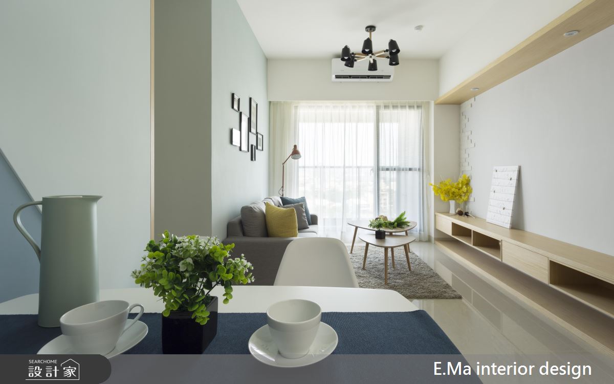 藍色巧妙混搭，打造 20 坪 3 房 2 廳輕簡北歐風！