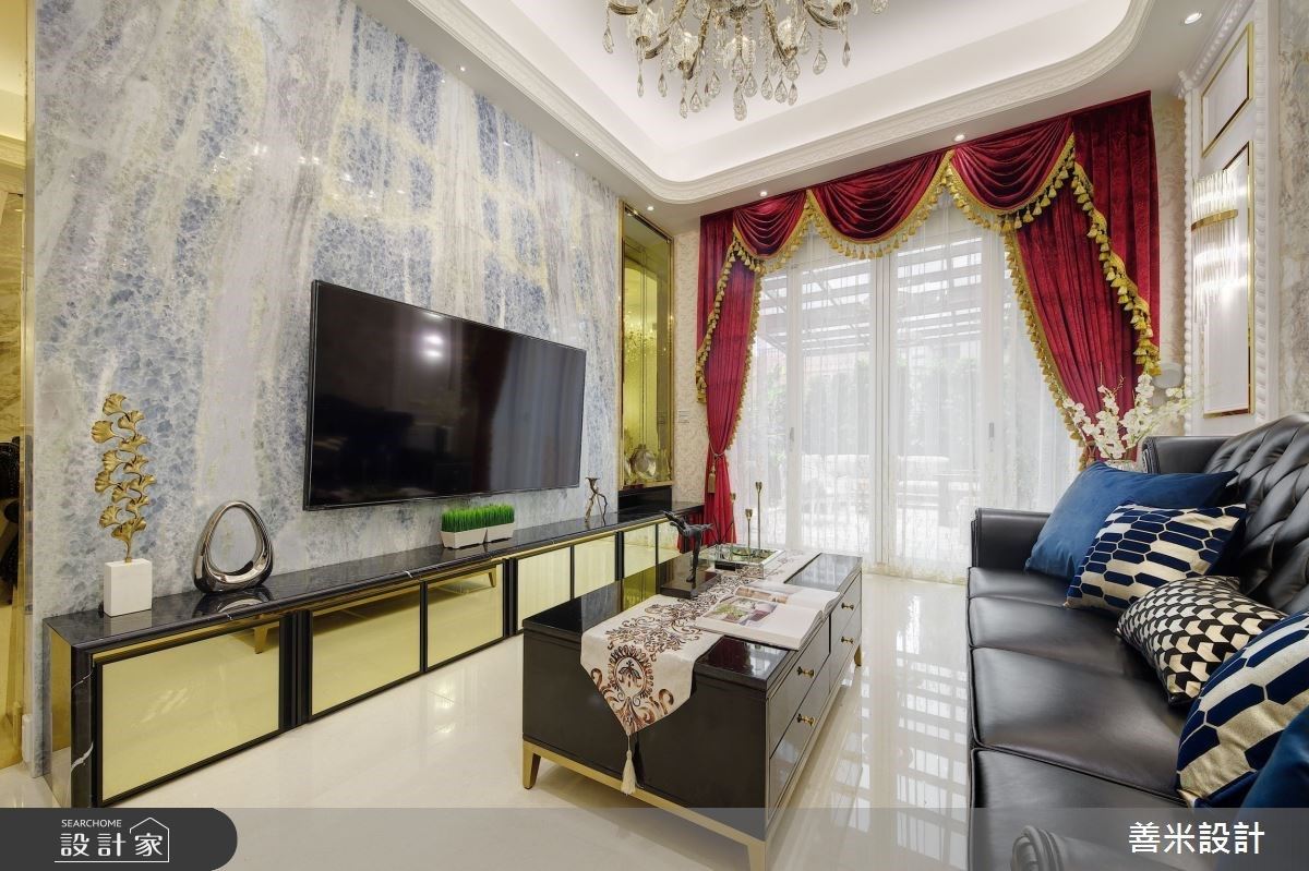 30 坪中古屋化身風水好宅！大理石與鍍鈦金屬構築理想的奢華風情