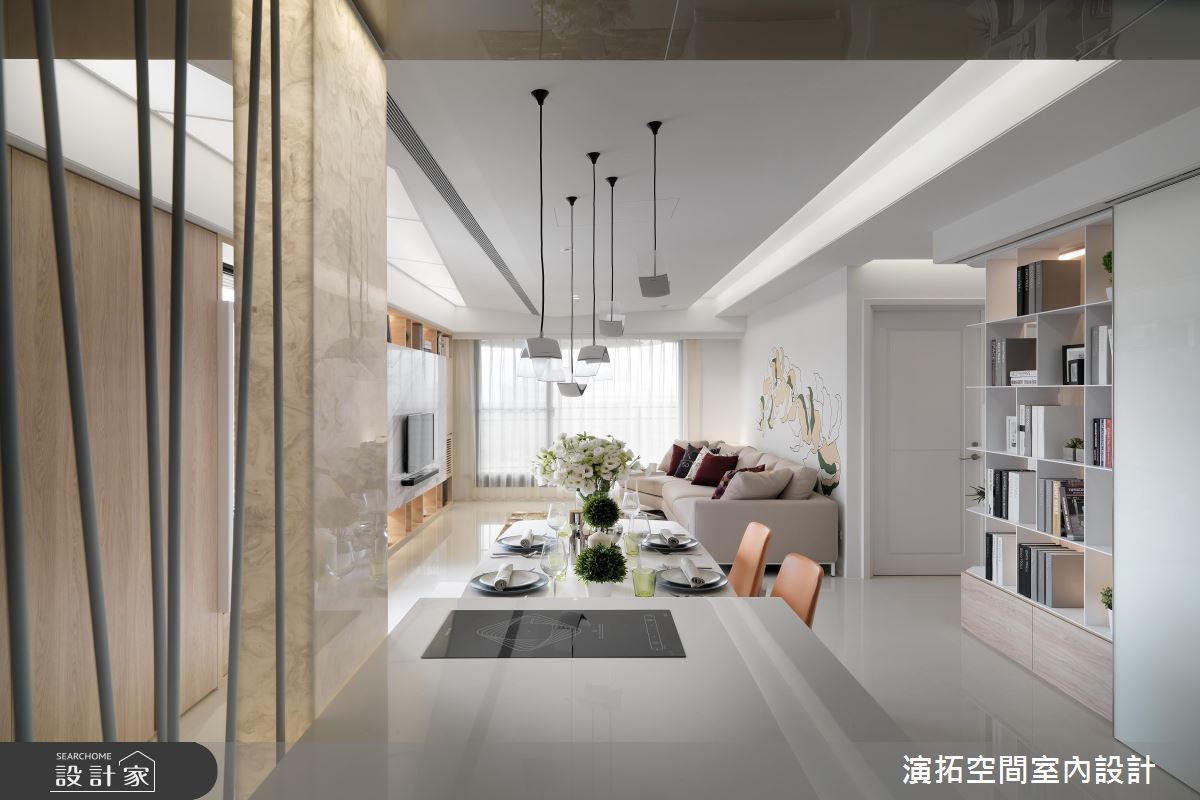 用牆面設計構築居家美景！36 坪的白色花漾現代宅 