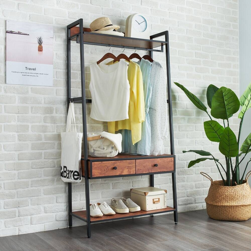 圖/萊特工業風開放式2.1尺衣櫃