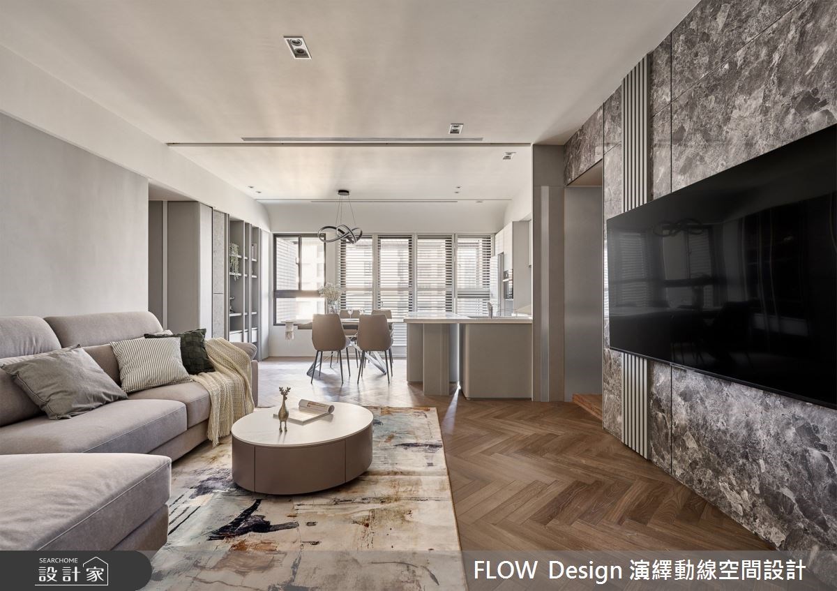 注入清透日光的輕奢現代風！以簡約黑白灰，突顯小家庭的幸福熱鬧