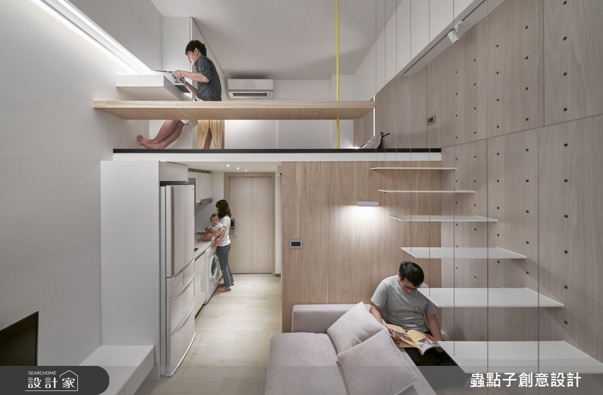 極限小坪數美宅！5 坪挑高迷你公寓竟放大不只一倍？樓上還有超強收納設計