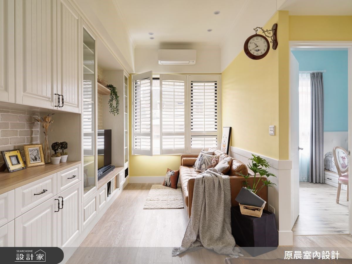 文化石開啟小宅濃濃鄉村風情！活力配色從客廳到臥室都超陽光