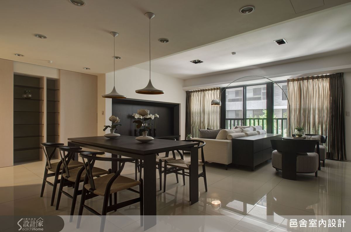 客餐廳合併書房 把家人的心凝聚在這裡