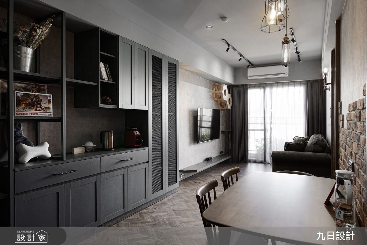 16坪小宅也有完善客餐廚機能及兩房兩廳！文化石鋪陳獨具魅力的Loft風空間