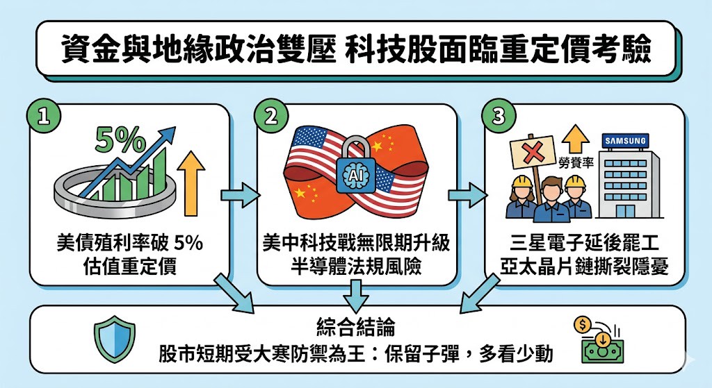 一週重點：降息預期降溫 美債殖利率破5%壓抑AI高估值 台股半導體供應鏈...