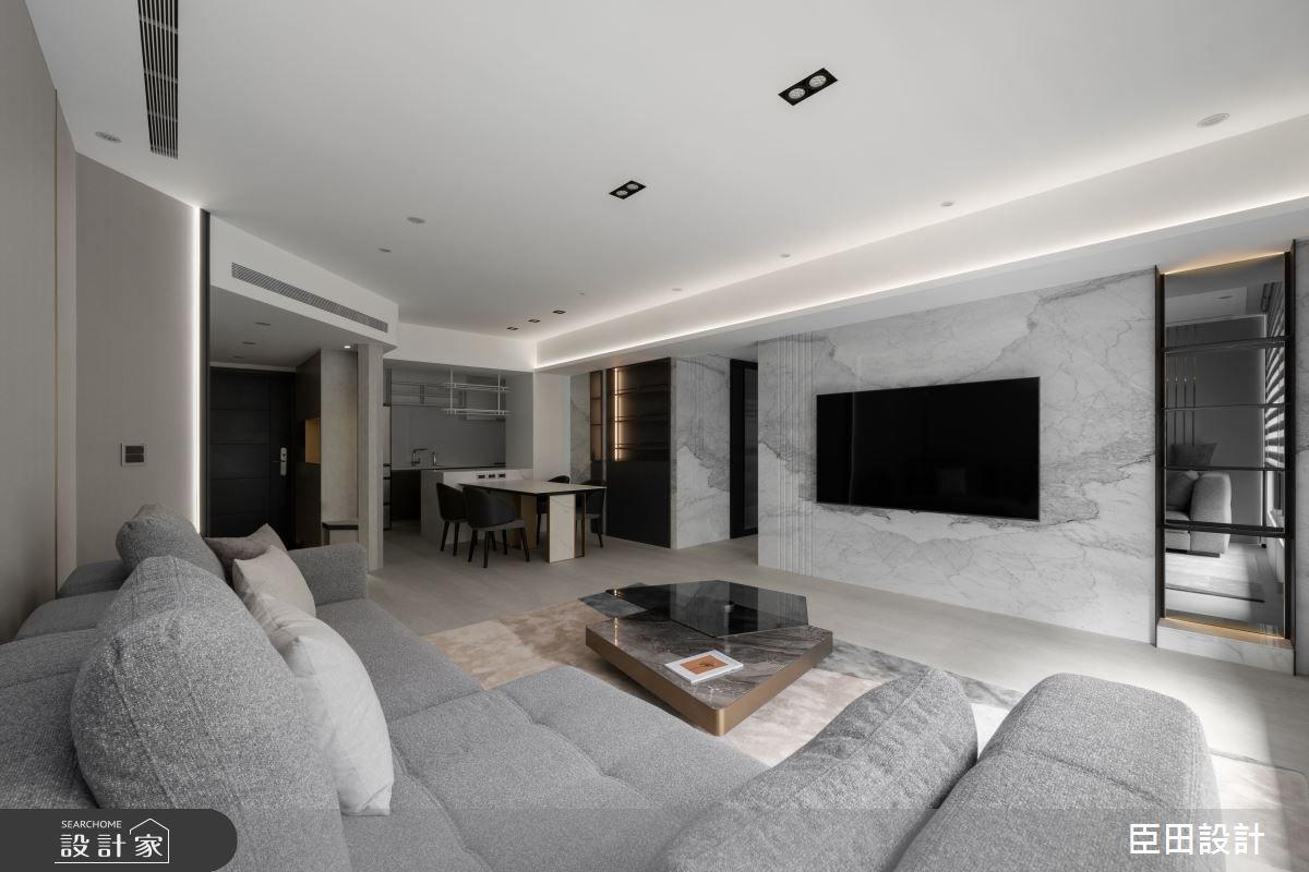 留白語彙翻轉空間從屬關係，36坪現代宅陪伴沉靜日常