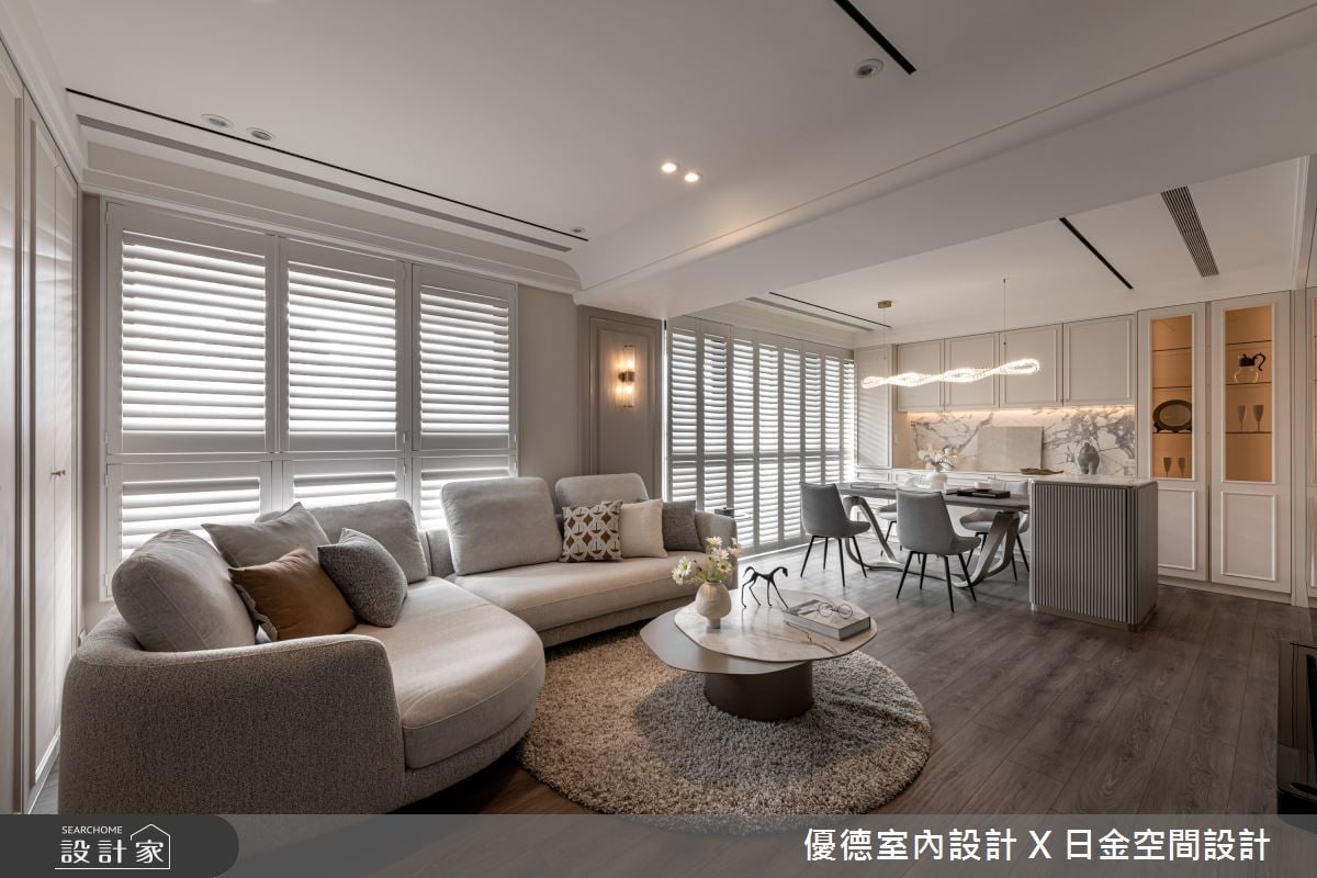 36.2坪圓弧語彙與柔和色調，交織新古典優雅宅