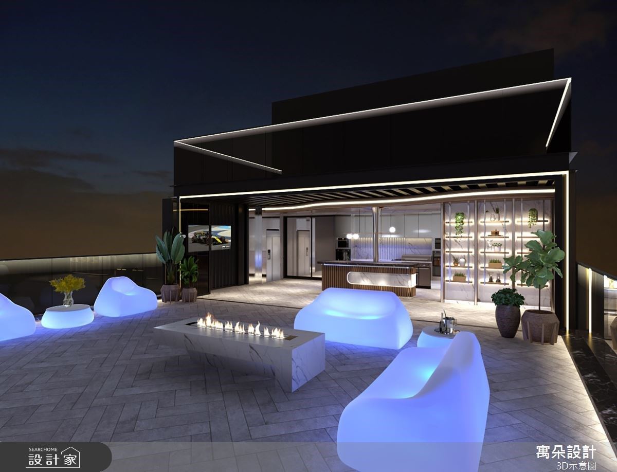 重現紐約天際線的景觀感動！五星級飯店式主臥、派對露台訂製時尚豪宅設計