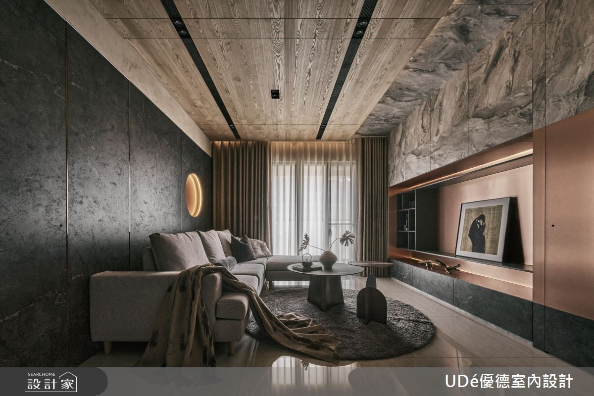 35坪混搭宅，以木+石交織成永恆堅毅的家庭港灣，讓早晨夜晚各自享有不同...