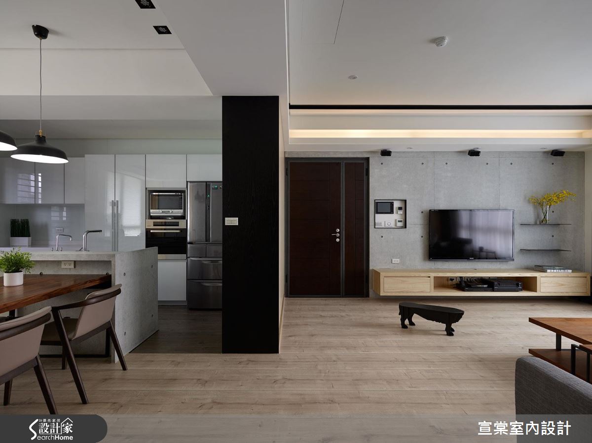 舒適好感！ 38 坪溫潤簡約風 清水模和木質的完美比例！！