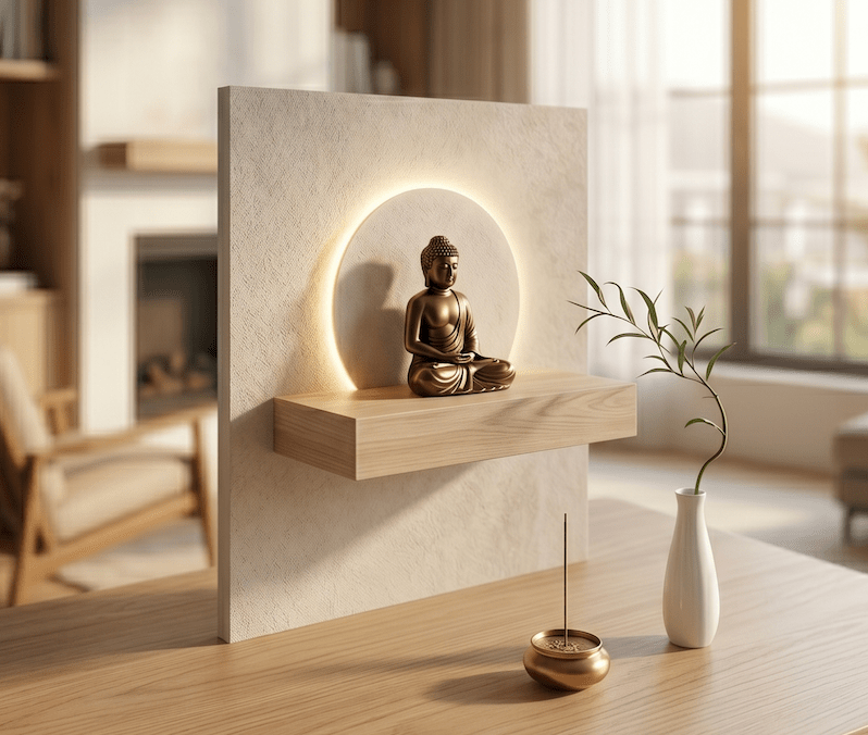 現代佛堂設計趨勢：小坪數也能打造禪意神明廳！結合風水與美學的居家開運指南