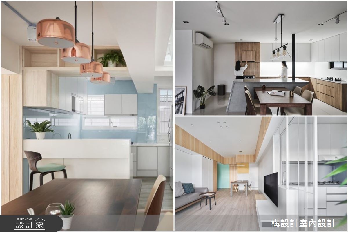 開放式廚房、玻璃拉門與上掀式電器櫃，5 款捨不得離開的餐廚空間設計