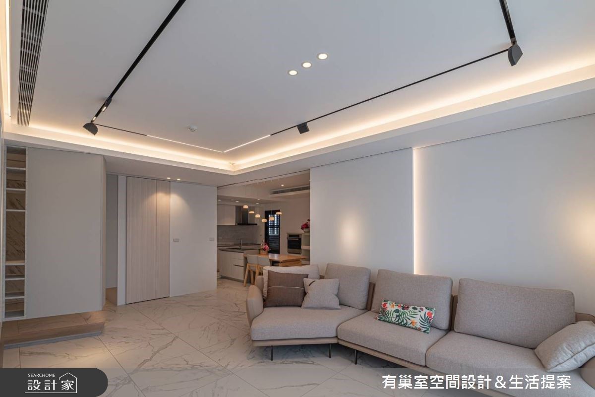 第一次裝修，就能住得白淨有質感！從毛胚屋蛻變出雙層玄關櫃、美型餐廚...