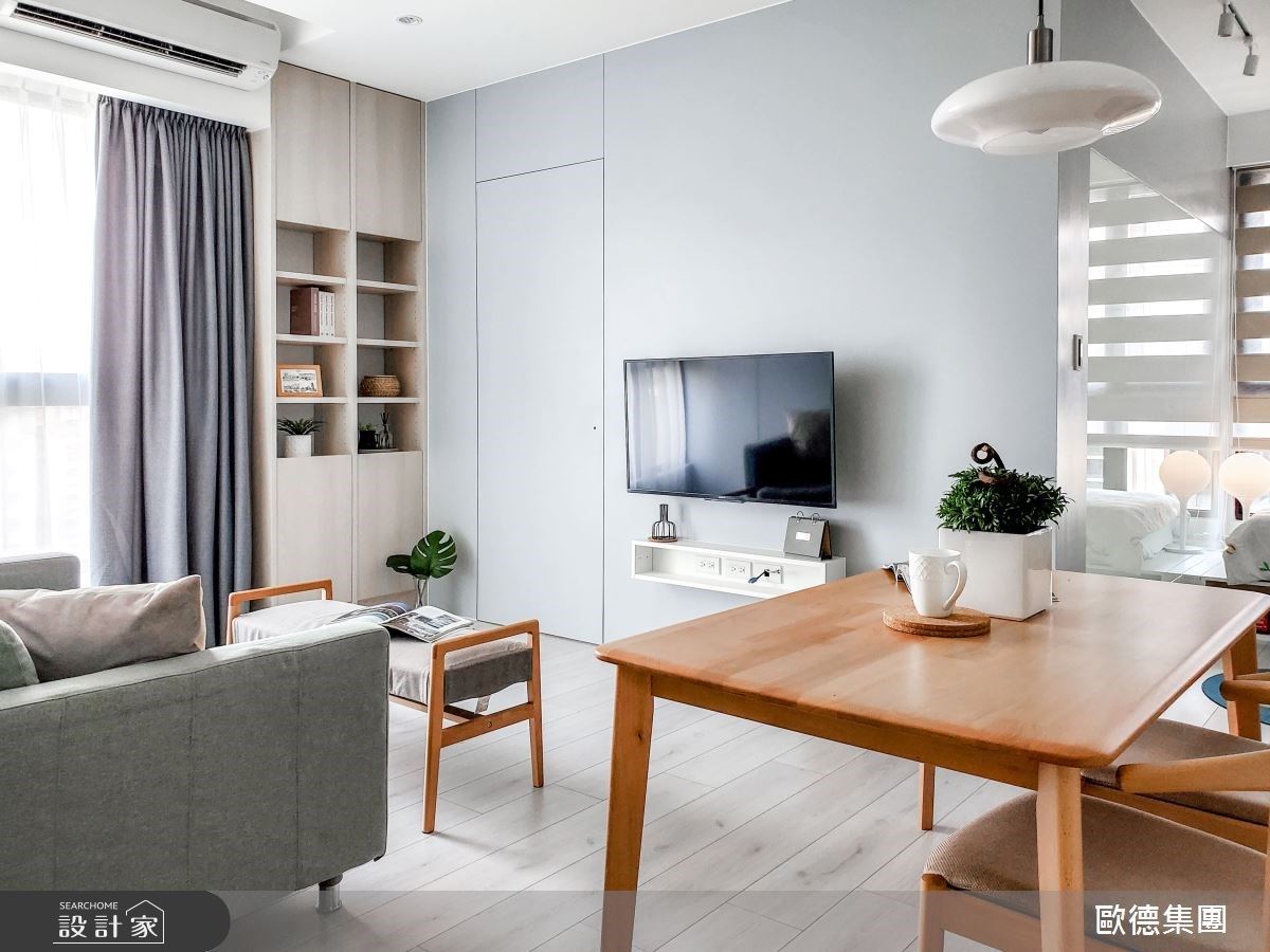13 坪不只有 2 房的完勝收納設計！開放式廚房、健身空間都在藍色親子宅實現