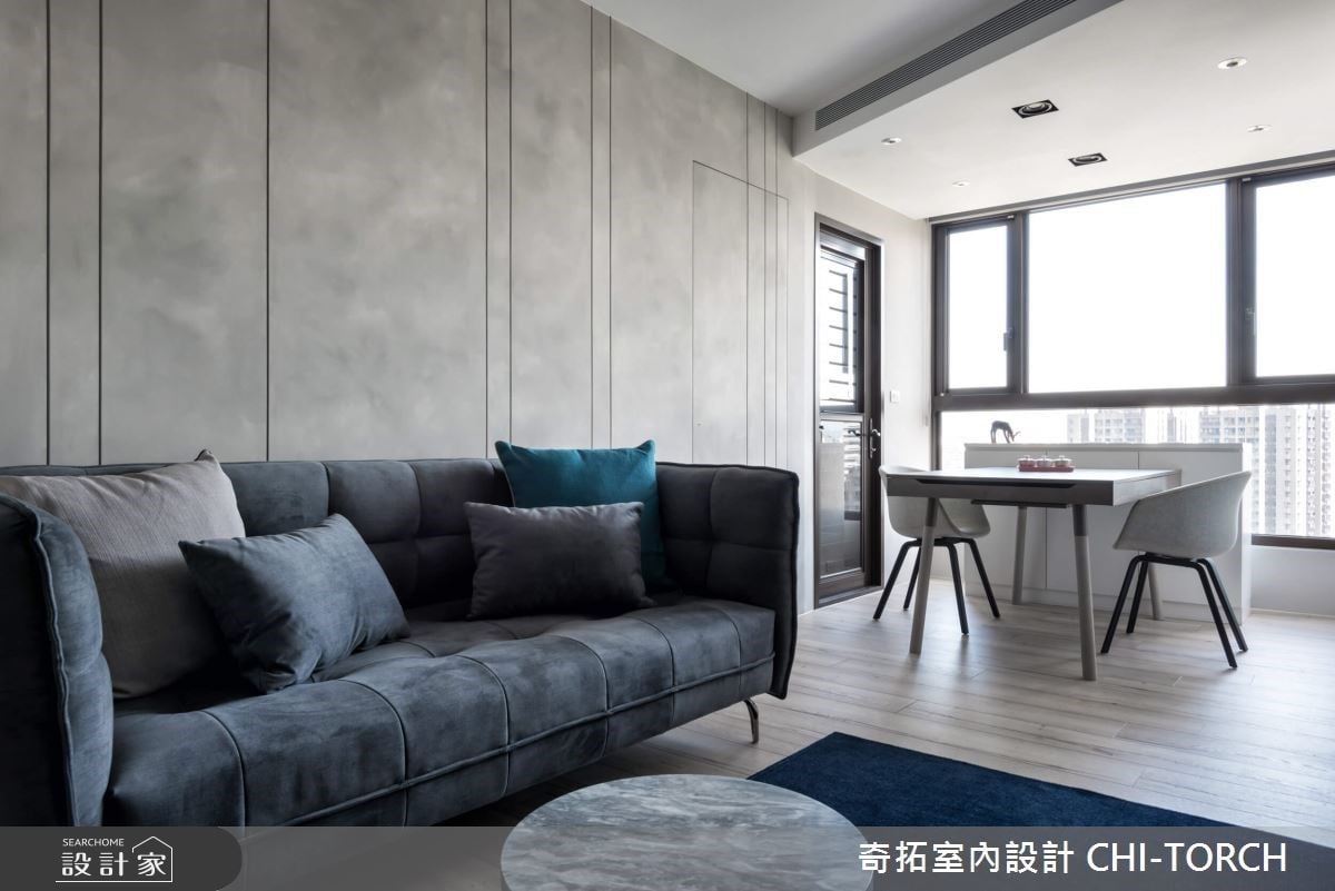 黑灰白主調搭配手工漆面，17坪現代小宅實現都市生活的優雅格調！