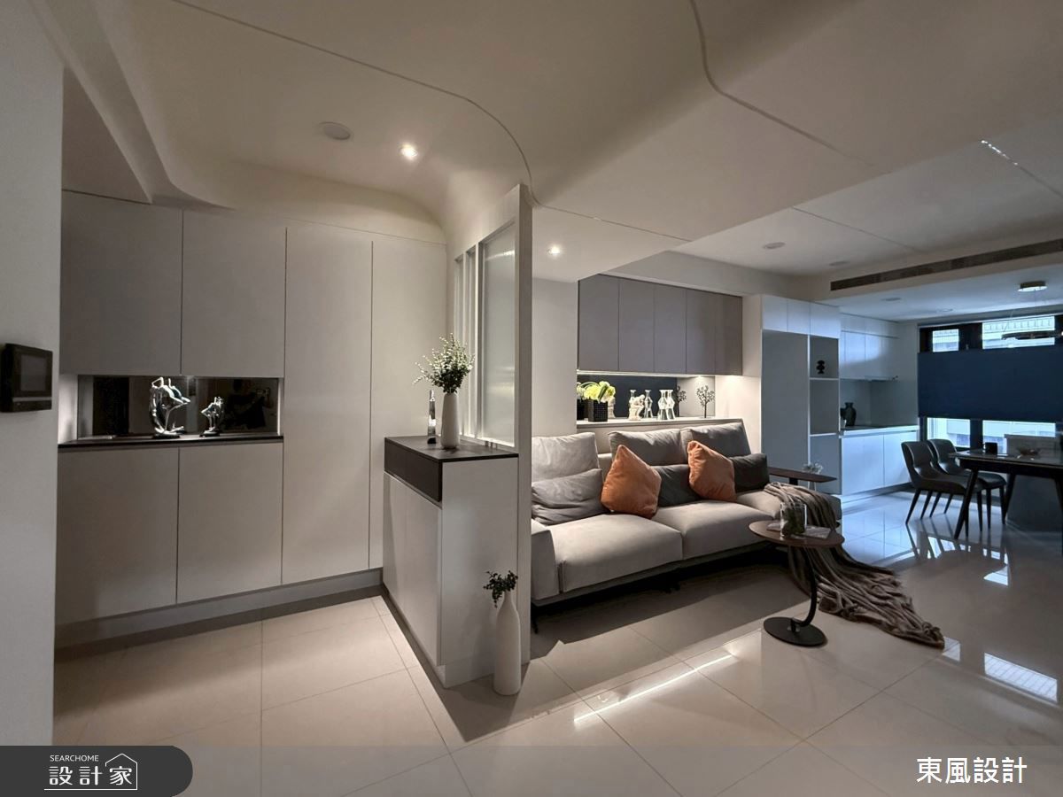 《圓弧交響曲》從玄關開始的設計美學！光影流動及流暢線條層次形塑， 28...