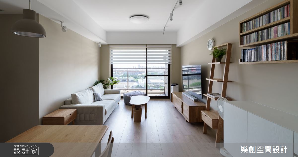 最適合居住的日式無印風空間！微調格局擴大廚房與收納機能，玻璃彈性隔...