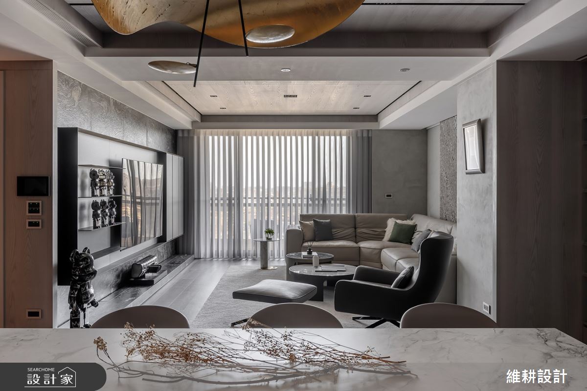 滿佈石紋肌理的輕奢宅，一次擁有大器精緻的空間表情