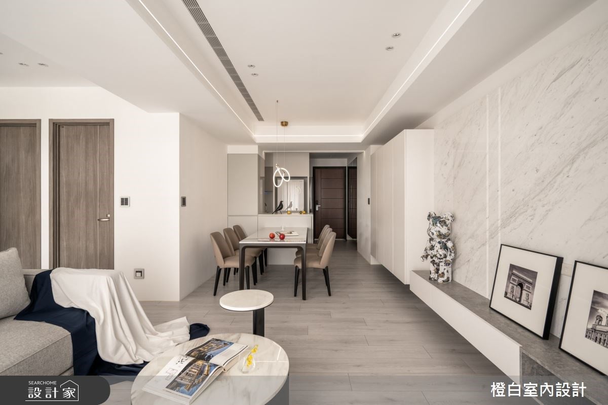 不費力的優雅，夢幻純白！以奢石點亮現代風，向未來預約一個三人的家