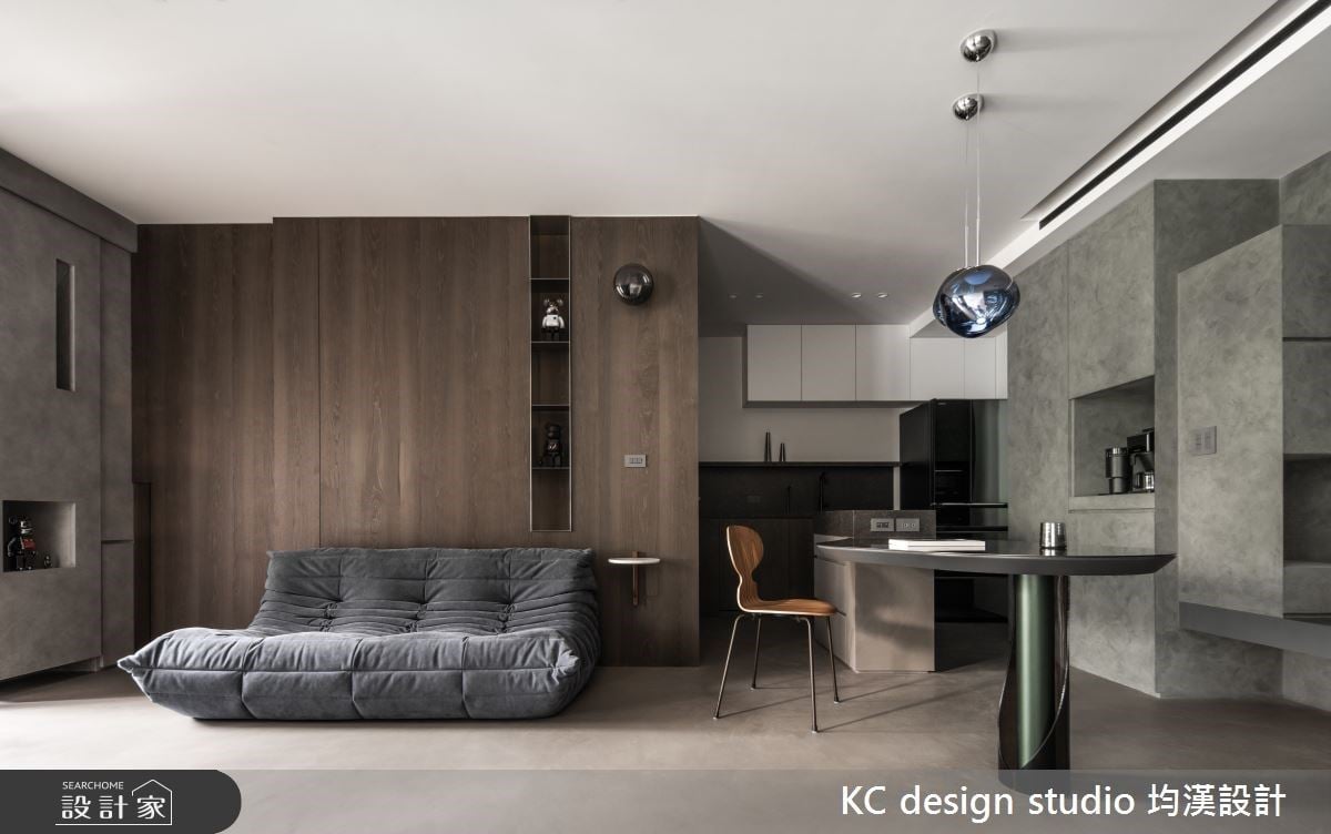 17坪預售屋裡的45度角提案!幾何切割佐精品設計家具交織Quiet Luxury藝術宅