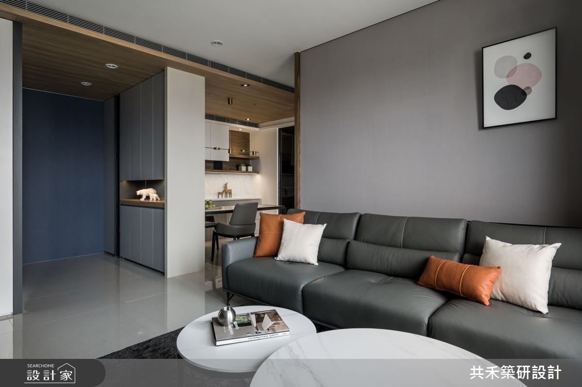 時尚暖灰調、收納好機能，構築 28 坪現代單身宅的舒適生活宣言