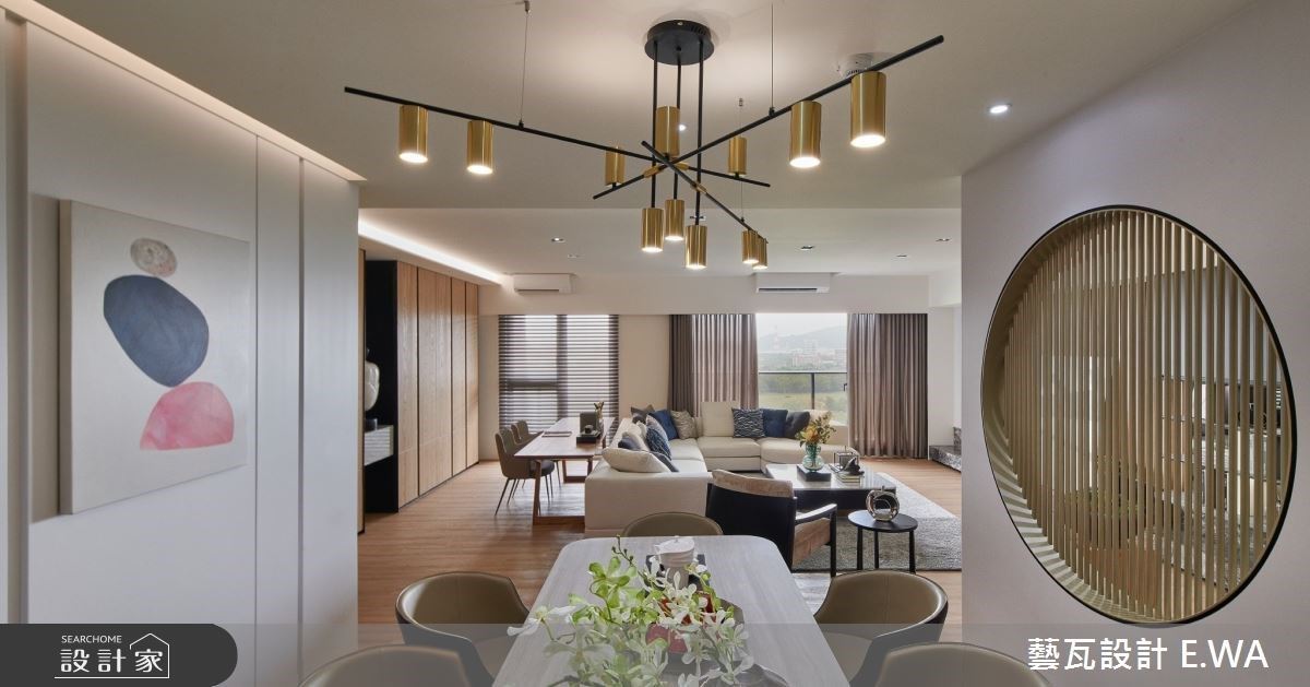 格柵設計勾勒 85 坪內的三房三廳三衛！走入人文禪風裡的快適生活