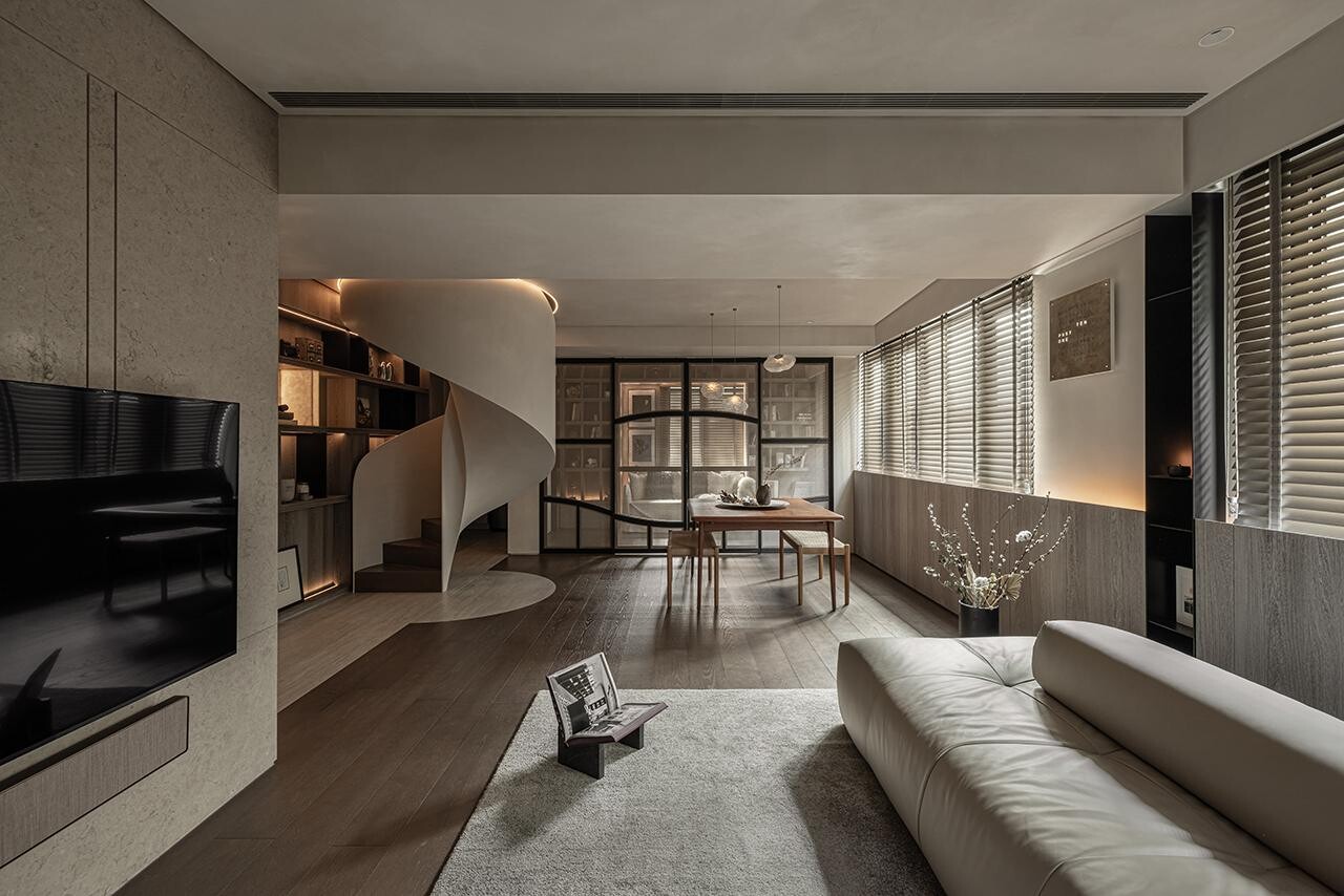 近境制作：旋階書韻 擷取白色弧線打造溫柔避世之境