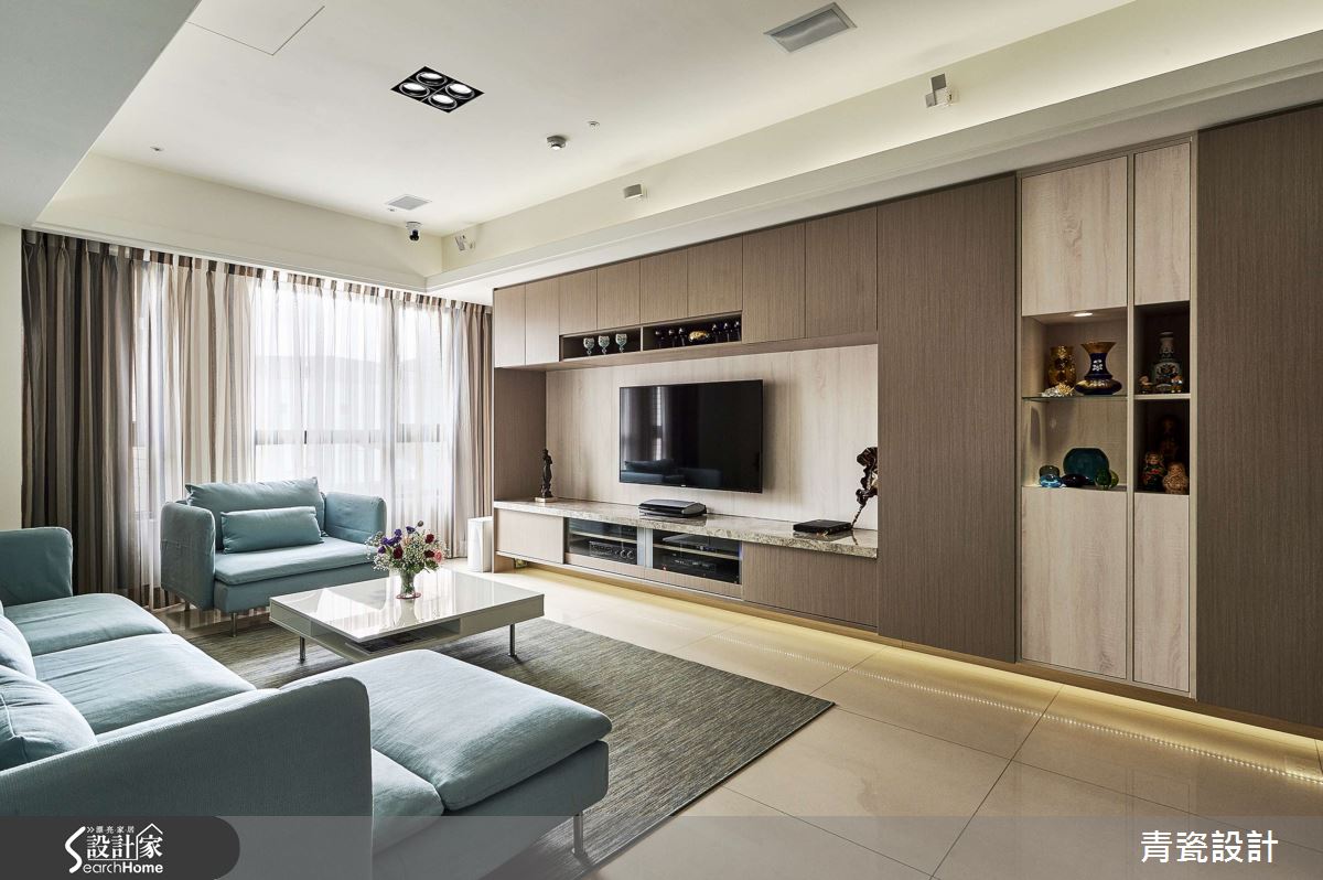 最喜歡膩在一起！35坪空間容納大沙發、小酌吧台、還可以看電影！