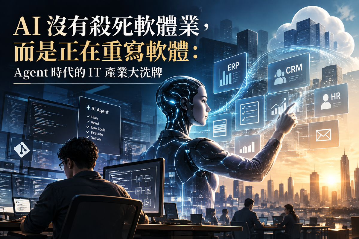 【專家觀點】AI 沒有殺死軟體業，而是正在重寫軟體：Agent 時代的 IT 產...