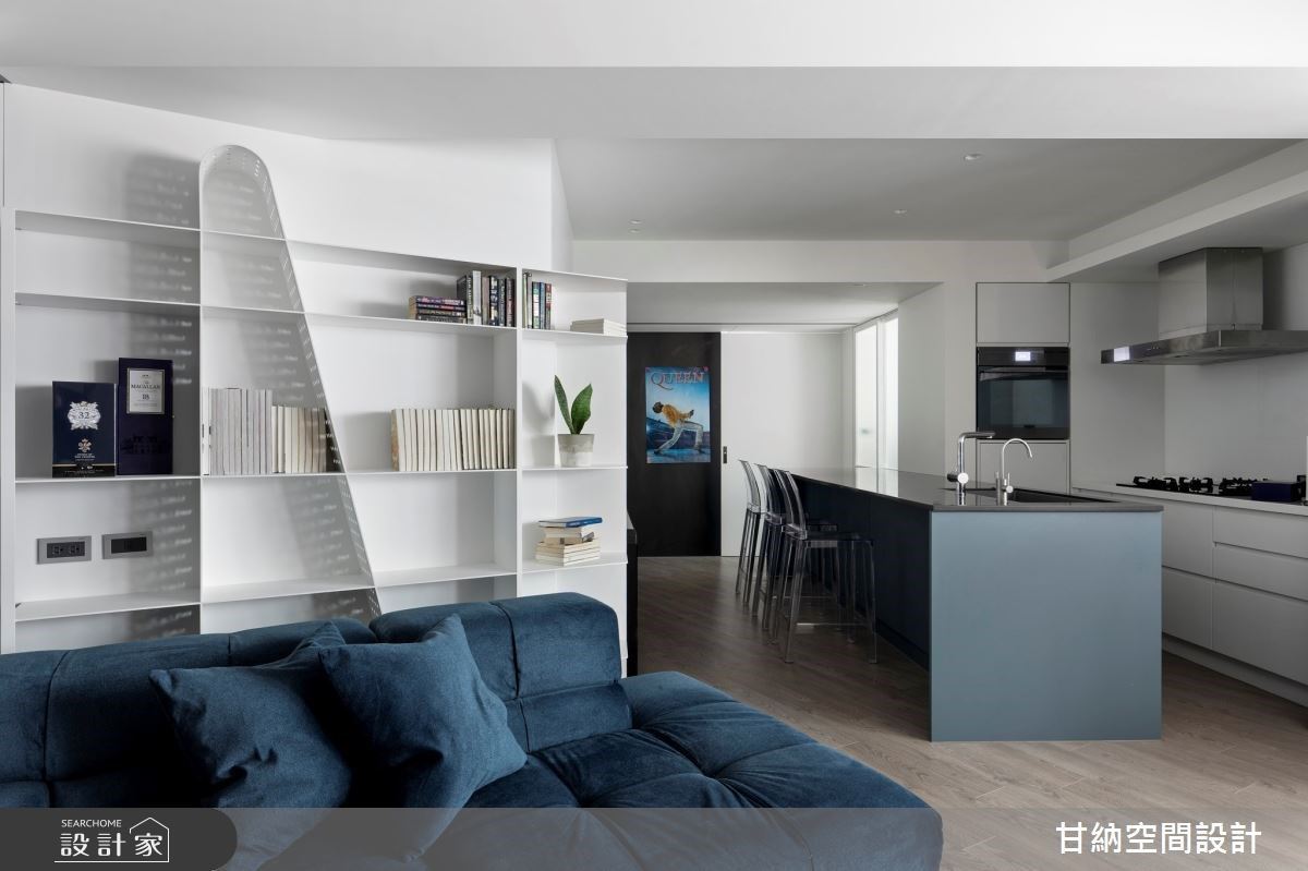 45 度決勝點 23 坪老屋放大了！通透材質與莫蘭迪色譜寫新生活的蔚藍