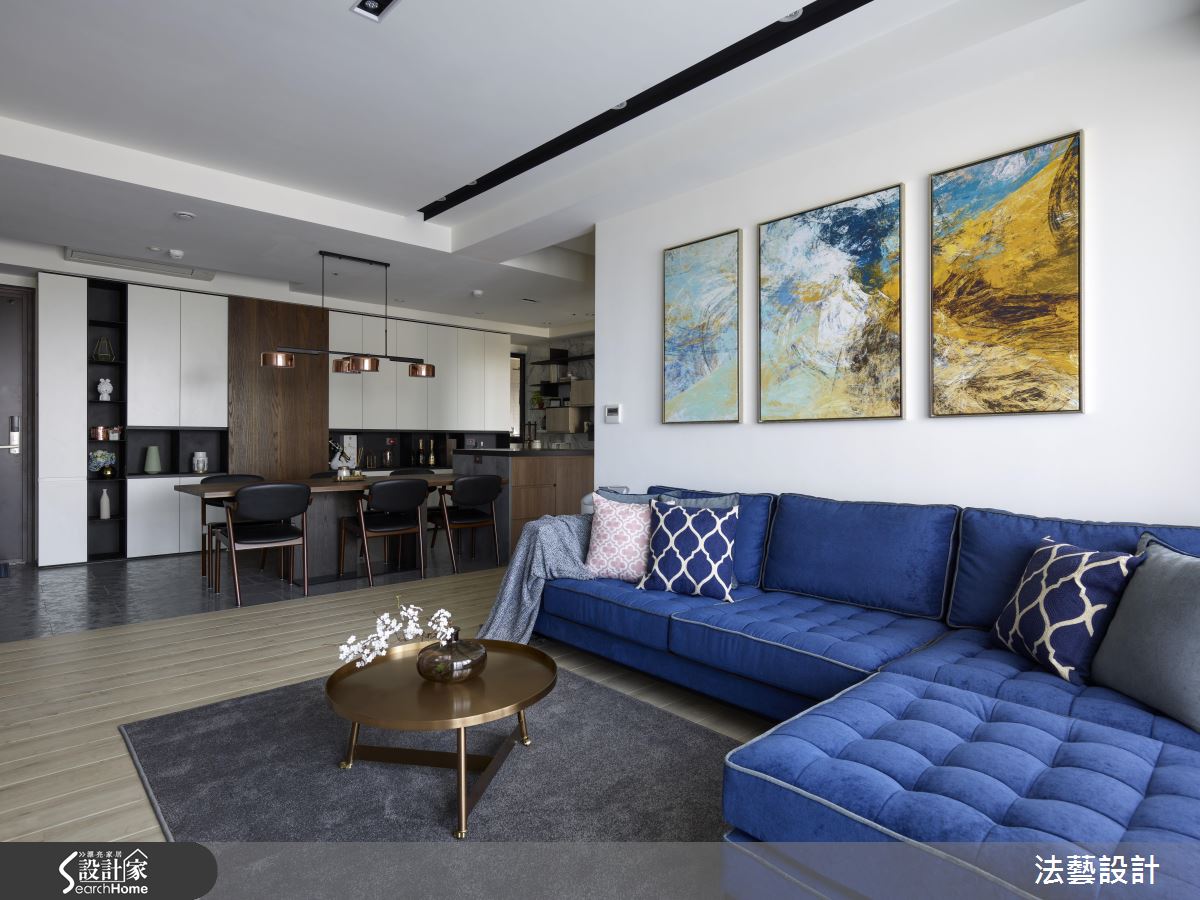 妳的中島吧檯 我的收納書牆 都在我們 28 坪現代風新婚宅  