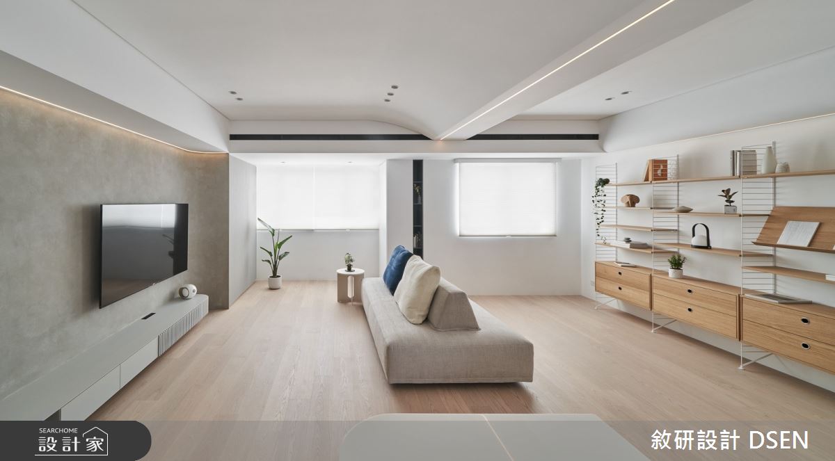 圓弧語彙入住32坪清爽北歐宅！充沛日光伴隨一家三口走入慢生活步調