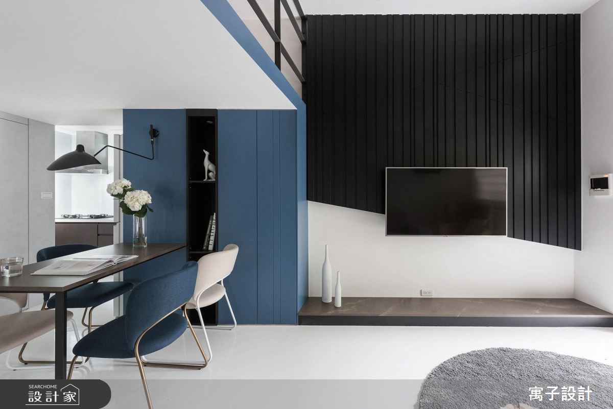 23 坪爵士藍現代高挑屋，譜出城市生活的隨興自在！